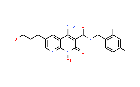 CAS No. 1638504-48-9, 4-Amino-N-[(2,4-difluorophenyl)methyl]-1,2-dihydro-1-hydroxy-6-(3-hydroxypropyl)-2-oxo-1,8-naphthyridine-3-carboxamide