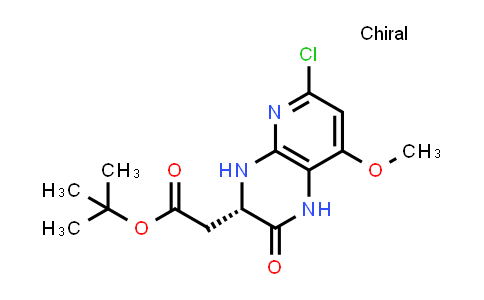 CAS No. 1638604-07-5, tert-Butyl 2-[(3S)-6-chloro-8-methoxy-2-oxo-1H,2H,3H,4H-pyrido[2,3-b]pyrazin-3-yl]acetate