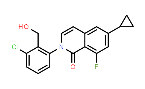 CAS No. 1638646-81-7, 1(2H)-Isoquinolinone, 2-[3-chloro-2-(hydroxymethyl)phenyl]-6-cyclopropyl-8-fluoro-