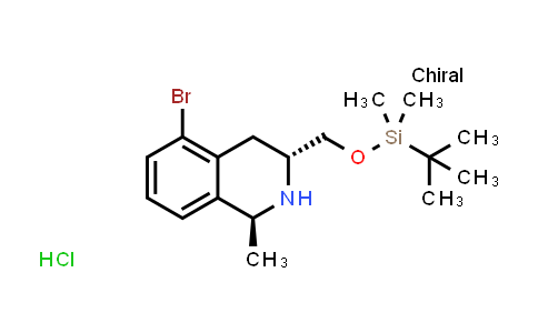 CAS No. 1638668-28-6, (1S,3R)-5-Bromo-3-[[(tert-butyldimethylsilyl)oxy]methyl]-1-methyl-1,2,3,4-tetrahydroisoquinoline hydrochloride