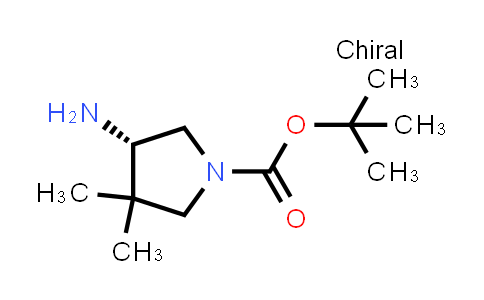 CAS No. 1638744-08-7, tert-Butyl (4S)-4-amino-3,3-dimethylpyrrolidine-1-carboxylate