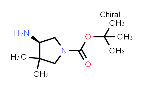 CAS No. 1638744-66-7, tert-Butyl (4R)-4-amino-3,3-dimethylpyrrolidine-1-carboxylate