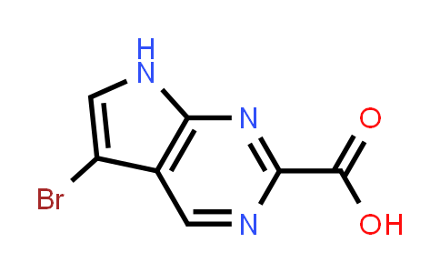 CAS No. 1638760-16-3, 5-Bromo-7H-pyrrolo[2,3-d]pyrimidine-2-carboxylic acid