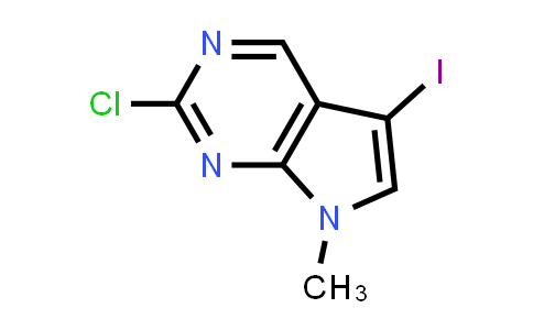 CAS No. 1638760-71-0, 2-Chloro-5-iodo-7-methyl-7H-pyrrolo[2,3-d]pyrimidine