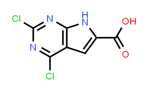 CAS No. 1638760-72-1, 2,4-Dichloro-7H-pyrrolo[2,3-d]pyrimidine-6-carboxylic acid