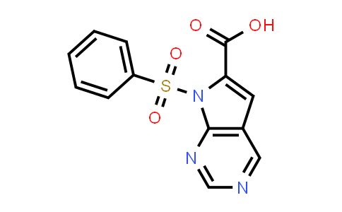 CAS No. 1638761-58-6, 7-(Benzenesulfonyl)-7H-pyrrolo[2,3-d]pyrimidine-6-carboxylic acid