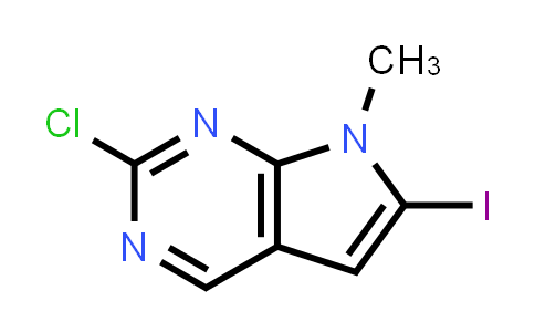 CAS No. 1638763-64-0, 2-Chloro-6-iodo-7-methyl-7H-pyrrolo[2,3-d]pyrimidine