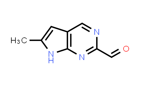 CAS No. 1638763-67-3, 6-Methyl-7H-pyrrolo[2,3-d]pyrimidine-2-carbaldehyde
