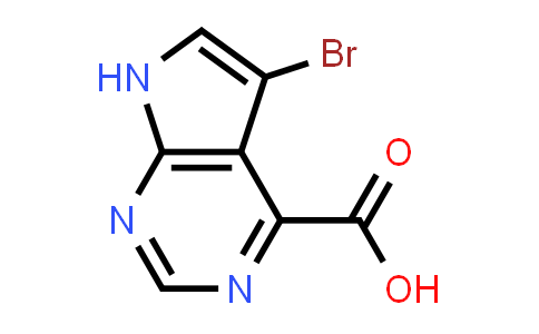 CAS No. 1638763-74-2, 5-Bromo-7H-pyrrolo[2,3-d]pyrimidine-4-carboxylic acid