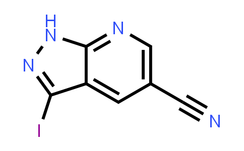 CAS No. 1638764-68-7, 3-Iodo-1H-pyrazolo[3,4-b]pyridine-5-carbonitrile