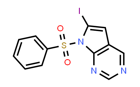 CAS No. 1638765-17-9, 7-(Benzenesulfonyl)-6-iodo-7H-pyrrolo[2,3-d]pyrimidine