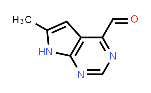CAS No. 1638767-02-8, 6-Methyl-7H-pyrrolo[2,3-d]pyrimidine-4-carbaldehyde