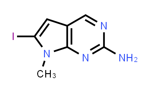 CAS No. 1638767-48-2, 6-Iodo-7-methyl-7H-pyrrolo[2,3-d]pyrimidin-2-amine