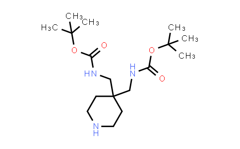 CAS No. 1638767-54-0, tert-Butyl N-{[4-({[(tert-butoxy)carbonyl]amino}methyl)piperidin-4-yl]methyl}carbamate
