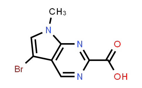 CAS No. 1638767-55-1, 5-Bromo-7-methyl-7H-pyrrolo[2,3-d]pyrimidine-2-carboxylic acid