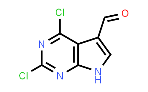 CAS No. 1638767-57-3, 2,4-Dichloro-7H-pyrrolo[2,3-d]pyrimidine-5-carbaldehyde