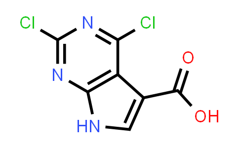CAS No. 1638768-02-1, 2,4-Dichloro-7H-pyrrolo[2,3-d]pyrimidine-5-carboxylic acid