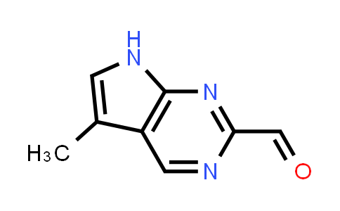 CAS No. 1638768-05-4, 5-Methyl-7H-pyrrolo[2,3-d]pyrimidine-2-carbaldehyde