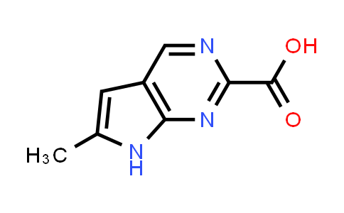 CAS No. 1638771-08-0, 6-Methyl-7H-pyrrolo[2,3-d]pyrimidine-2-carboxylic acid