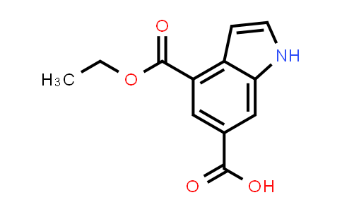 CAS No. 1638772-15-2, 4-(Ethoxycarbonyl)-1H-indole-6-carboxylic acid