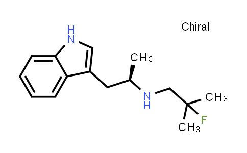 CAS No. 1639042-36-6, (R)-N-[1-(1H-Indol-3-yl)propan-2-yl]-2-fluoro-2-methylpropan-1-amine