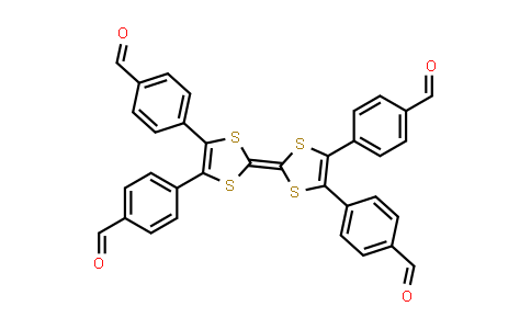 CAS No. 1639134-02-3, 4,4',4'',4'''-([2,2'-Bi(1,3-dithiolylidene)]-4,4',5,5'-tetrayl)tetrabenzaldehyde