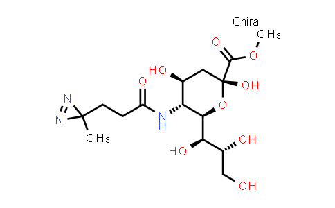 CAS No. 1639411-89-4, (2R,4S,5R,6R)-Methyl 2,4-dihydroxy-5-(3-(3-methyl-3H-diazirin-3-yl)propanamido)-6-((1R,2R)-1,2,3-trihydroxypropyl)tetrahydro-2H-pyran-2-carboxylate