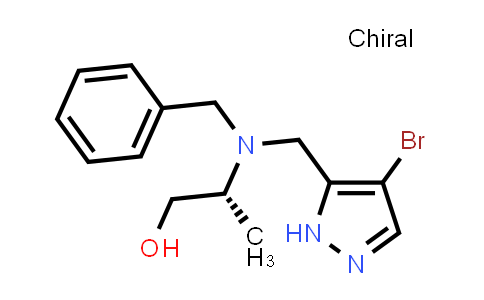 CAS No. 1639881-03-0, (R)-2-(benzyl((4-bromo-1H-pyrazol-5-yl)methyl)amino)propan-1-ol