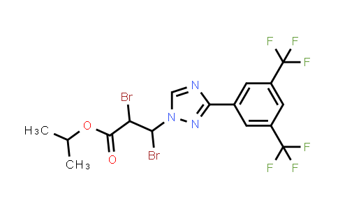 CAS No. 1642139-31-8, 1H-1,2,4-Triazole-1-propanoic acid, 3-[3,5-bis(trifluoromethyl)phenyl]-α,β-dibromo-, 1-methylethyl ester