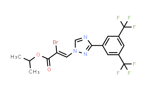 CAS No. 1642300-90-0, 2-Propenoic acid, 3-[3-[3,5-bis(trifluoromethyl)phenyl]-1H-1,2,4-triazol-1-yl]-2-bromo-, 1-methylethyl ester, (2Z)-