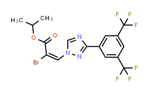 CAS No. 1642300-93-3, isopropyl (E)-3-(3-(3,5-bis(trifluoromethyl)phenyl)-1H-1,2,4-triazol-1-yl)-2-bromoacrylate