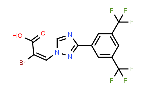CAS No. 1642300-94-4, (E)-3-(3-(3,5-bis(trifluoromethyl)phenyl)-1H-1,2,4-triazol-1-yl)-2-bromoacrylic acid