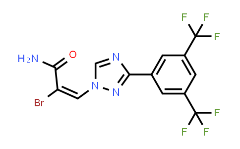 CAS No. 1642300-95-5, (E)-3-(3-(3,5-bis(trifluoromethyl)phenyl)-1H-1,2,4-triazol-1-yl)-2-bromoacrylamide