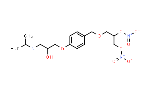 CAS No. 164340-32-3, 1,2-Propanediol, 3-[[4-[2-hydroxy-3-[(1-methylethyl)amino]propoxy]phenyl]methoxy]-, 1,2-dinitrate (9CI)