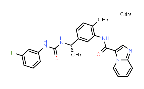 CAS No. 1644070-02-9, (S)-N-(5-(1-(3-(3-fluorophenyl)ureido)ethyl)-2-methylphenyl)imidazo[1,2-a]pyridine-3-carboxamide