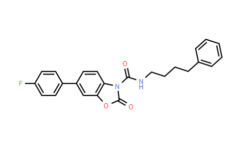 CAS No. 1644158-57-5, 3(2H)-Benzoxazolecarboxamide, 6-(4-fluorophenyl)-2-oxo-N-(4-phenylbutyl)-