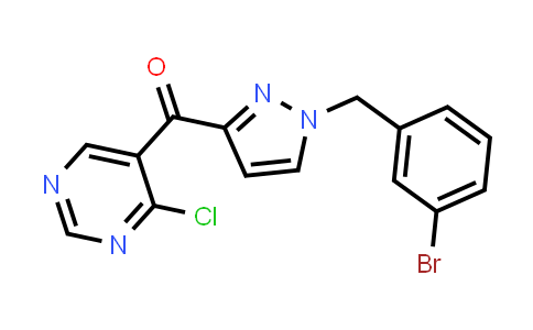 CAS No. 1644346-88-2, (1-(3-Bromobenzyl)-1H-pyrazol-3-yl)(4-chloropyrimidin-5-yl)methanone