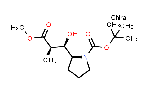 164456-57-9 | (S)-tert-Butyl 2-((1R,2R)-1-hydroxy-3-methoxy-2-methyl-3-oxopropyl)pyrrolidine-1-carboxylate