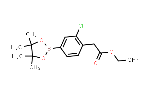 CAS No. 1648864-50-9, Ethyl 2-(2-chloro-4-(4,4,5,5-tetramethyl-1,3,2-dioxaborolan-2-yl)phenyl)acetate
