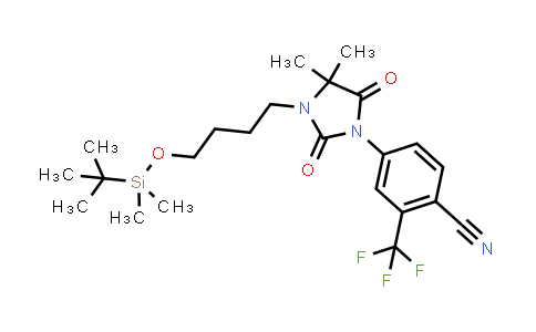 CAS No. 164917-44-6, Benzonitrile, 4-[3-[4-[[(1,1-dimethylethyl)dimethylsilyl]oxy]butyl]-4,4-dimethyl-2,5-dioxo-1-imidazolidinyl]-2-(trifluoromethyl)-