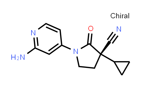 CAS No. 1649463-89-7, (3S)-1-(2-Aminopyridin-4-yl)-3-cyclopropyl-2-oxopyrrolidine-3-carbonitrile