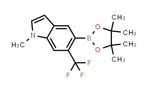 CAS No. 1649953-48-9, 1-Methyl-5-(4,4,5,5-tetramethyl-1,3,2-dioxaborolan-2-yl)-6-(trifluoromethyl)-1H-indole