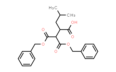 CAS No. 165172-57-6, 2-(1,3-Bis(benzyloxy)-1,3-dioxopropan-2-yl)-4-methylpentanoic acid
