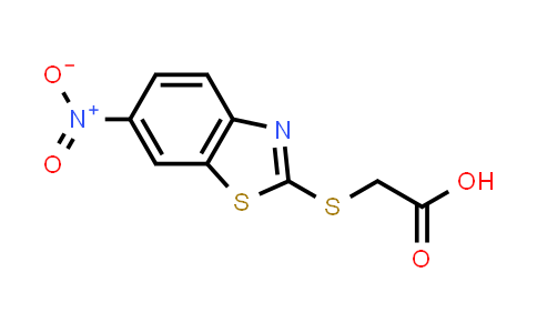 CAS No. 1653-46-9, [(6-Nitro-1,3-benzothiazol-2-yl)thio]acetic acid