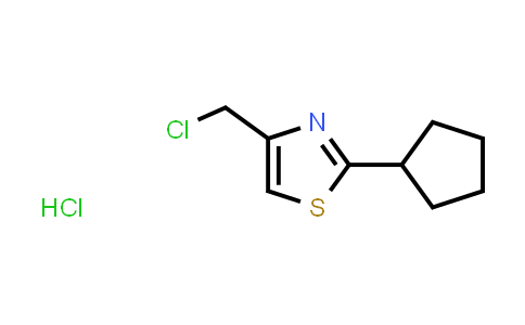 CAS No. 165316-17-6, 4-(Chloromethyl)-2-cyclopentyl-1,3-thiazole hydrochloride
