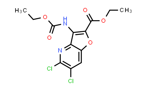 CAS No. 1654021-65-4, Ethyl 5,6-dichloro-3-((ethoxycarbonyl)amino)furo[3,2-b]pyridine-2-carboxylate