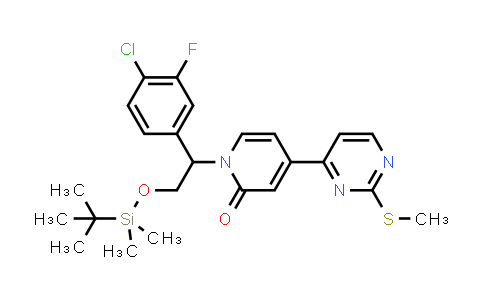 MC530171 | 1654781-16-4 | 1-(2-((tert-Butyldimethylsilyl)oxy)-1-(4-chloro-3-fluorophenyl)ethyl)-4-(2-(methylthio)pyrimidin-4-yl)pyridin-2(1H)-one