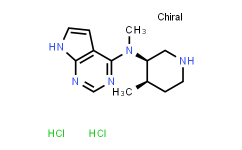 CAS No. 1655430-59-3, N-Methyl-N-((3R,4R)-4-methylpiperidin-3-yl)-7H-pyrrolo[2,3-d]pyrimidin-4-amine dihydrochloride