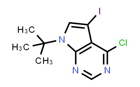 CAS No. 1657004-05-1, 7-(tert-Butyl)-4-chloro-5-iodo-7H-pyrrolo[2,3-d]pyrimidine
