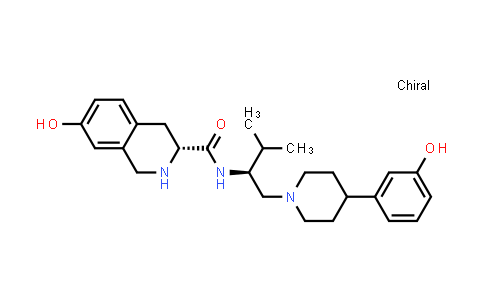 CAS No. 1657028-64-2, (3R)-1,2,3,4-Tetrahydro-7-hydroxy-N-[(1S)-1-[[4-(3-hydroxyphenyl)-1-piperidinyl]methyl]-2-methylpropyl]-3-isoquinolinecarboxamide